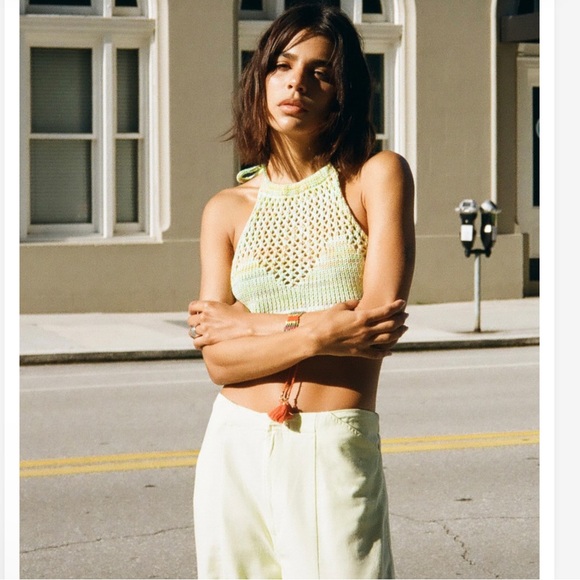 ZARA crochet KNIT TOP - Picture 3 of 11